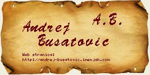 Andrej Bušatović vizit kartica